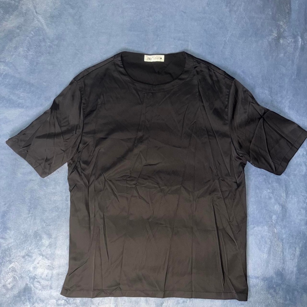 Zara black short-sleeve crewneck
